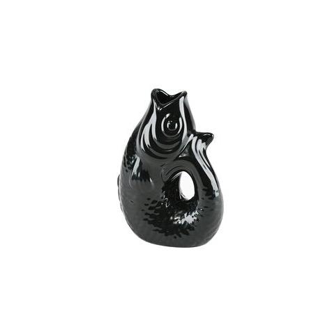 Gift Company - Fischvase / Kerzenhalter 0,2 Liter Schwarz