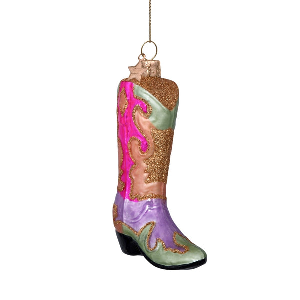 Vondels - Glas Anhänger Multicolor Cowboy Boot