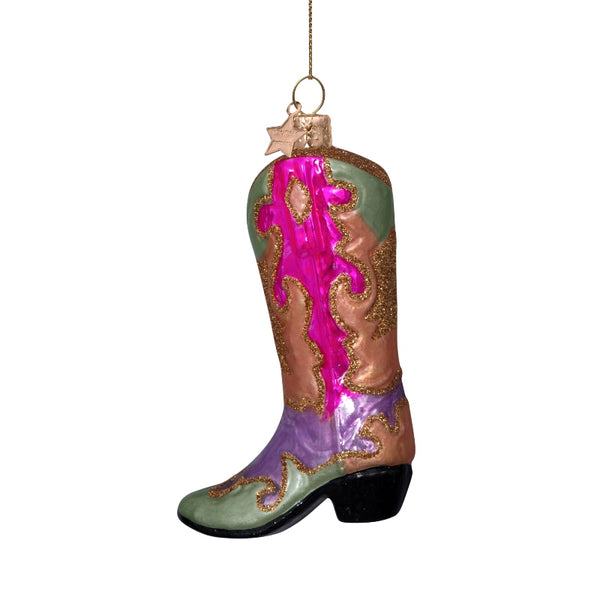 Vondels - Glas Anhänger Multicolor Cowboy Boot