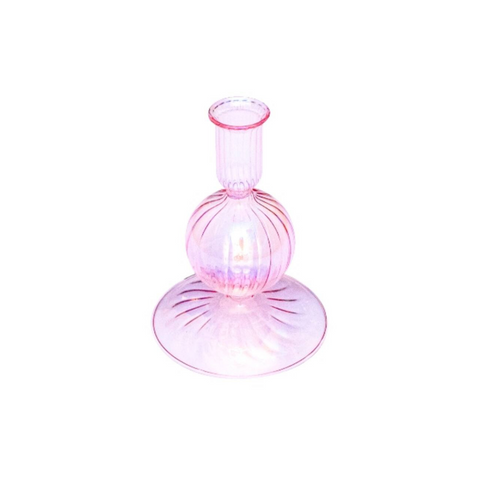 Vondels - Kerzenständer Glas 1 Bubble Pink