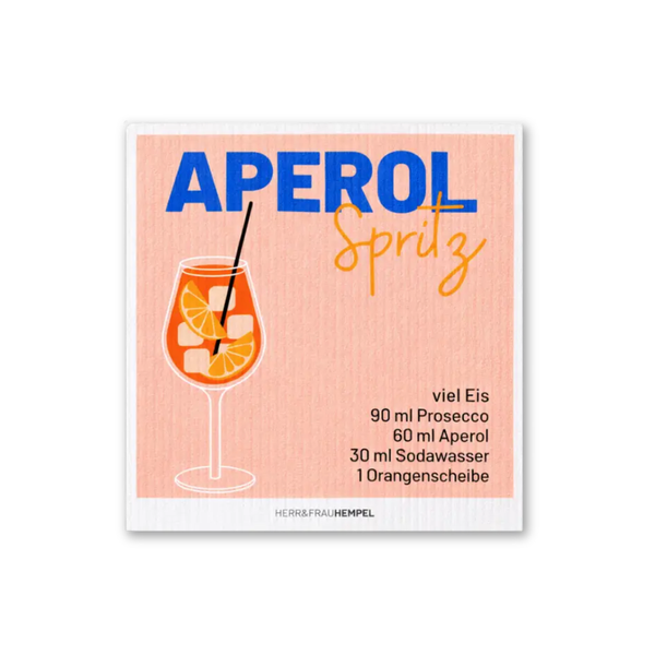 Herr & Frau Hempel - Schwammtuch Aperol Spritz