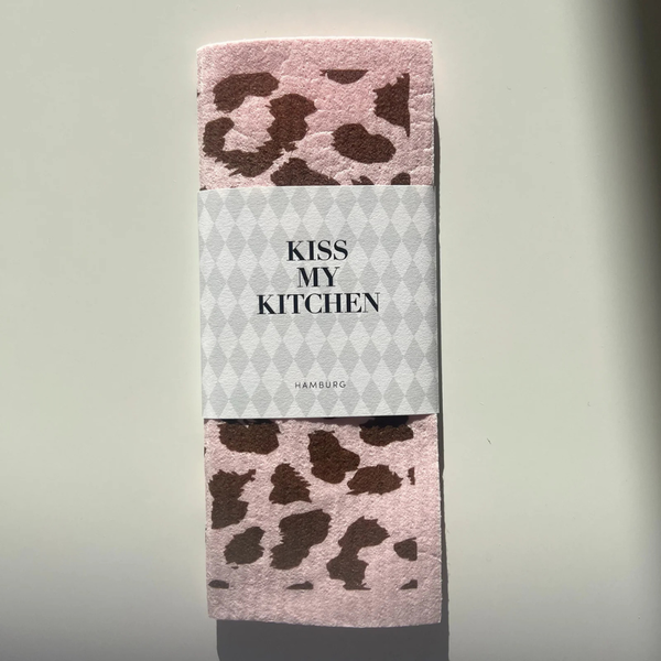 Kiss my Kitchen - Schwammtuch Leo Rose Brown