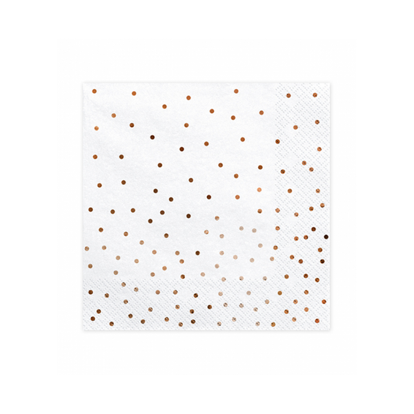 Premioloon - Servietten Rose Gold Dots