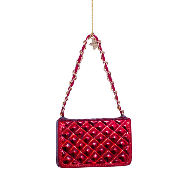 Vondels - Glas Anhänger Bordeaux Opal Fashion Bag