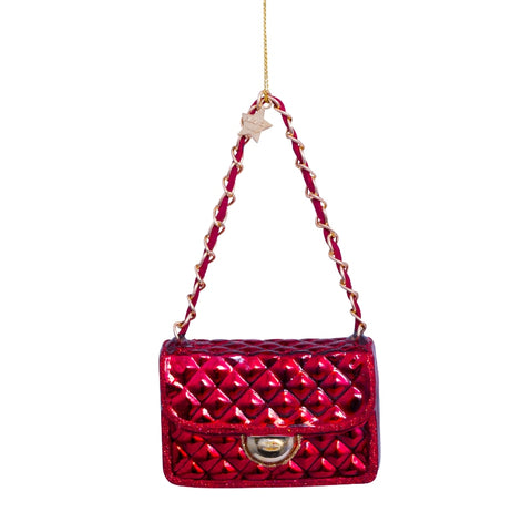 Vondels - Glas Anhänger Bordeaux Opal Fashion Bag