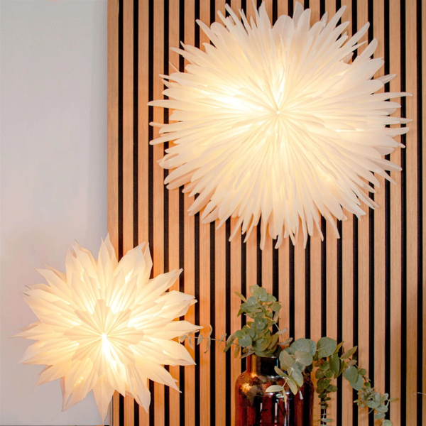 Mea Living - Stella-Magnolia Pergamentpapierleuchte Weiss 40 cm