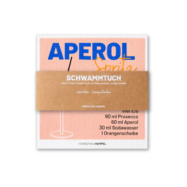 Herr & Frau Hempel - Schwammtuch Aperol Spritz