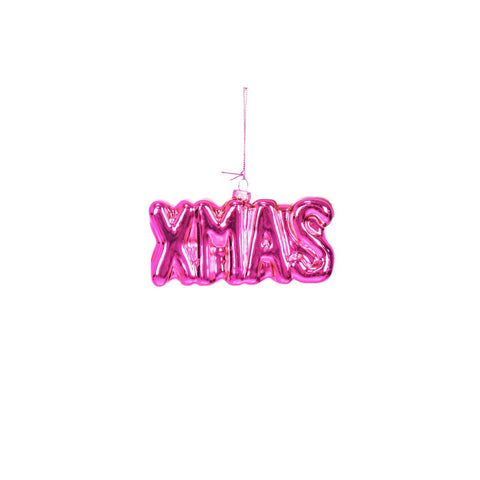 Housevitamin - Glas Anhänger XMAS Rosa