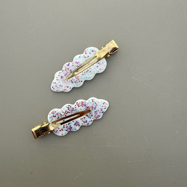 Haarspängchen Set in Creme/Rosa