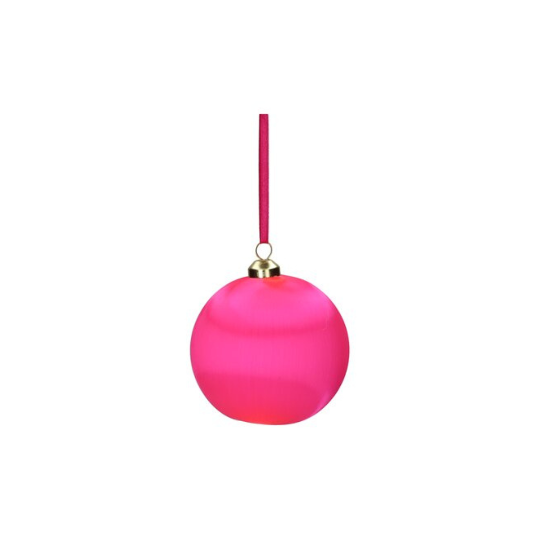 Gift Company - Chinois Weihnachtskugel Neon Pink 8 cm