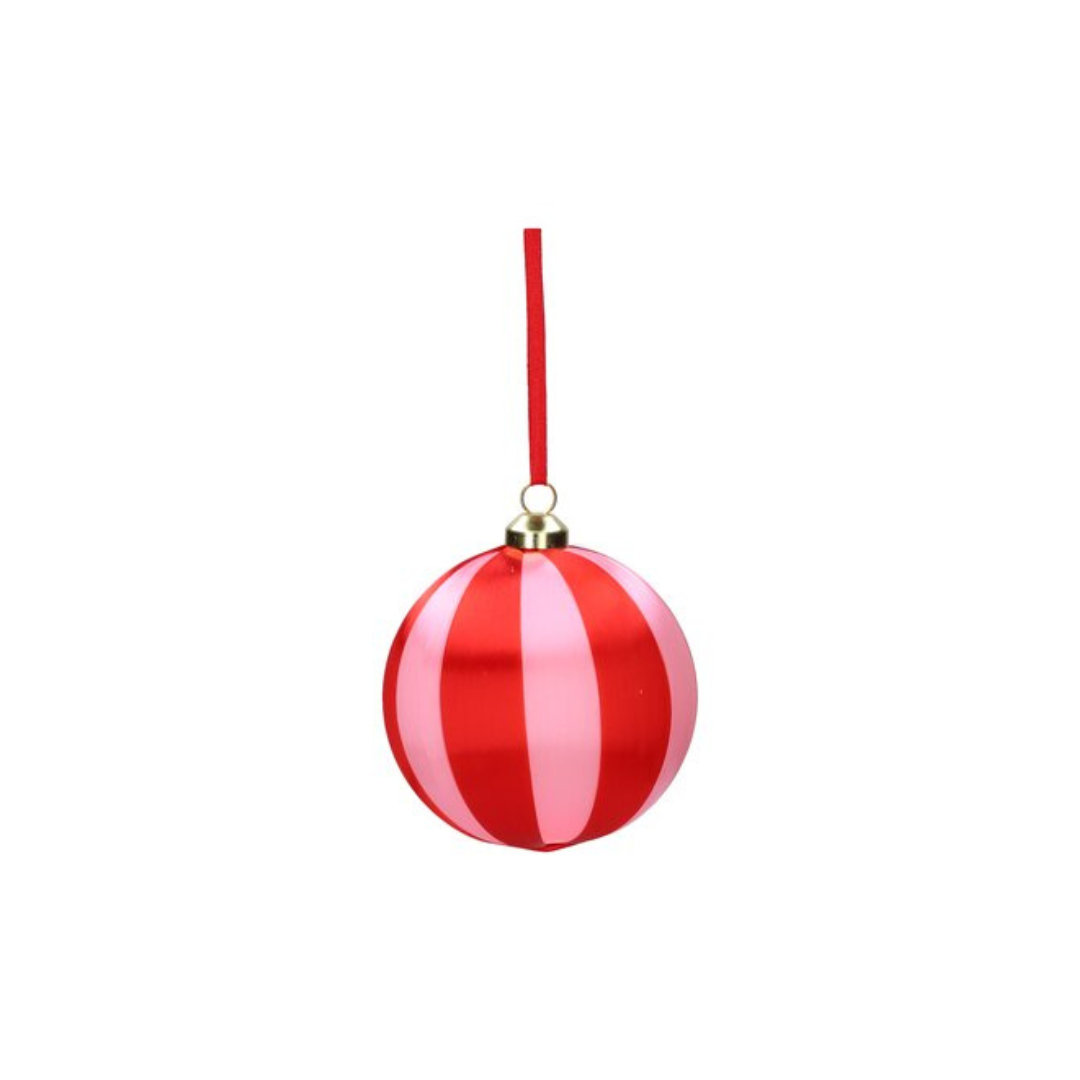 Gift Company - Chinois Weihnachtskugel Rosa/Rot 8 cm