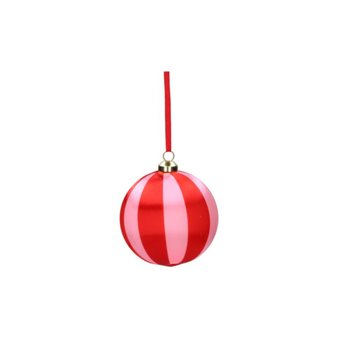 Gift Company - Chinois Weihnachtskugel Rosa/Rot 8 cm
