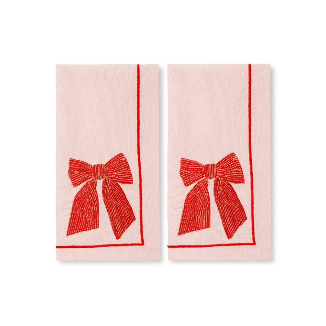 Vondels - Servietten Schleifen 2-er Set Soft Pink