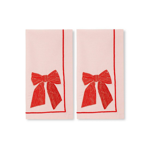 Vondels - Servietten Schleifen 2-er Set Soft Pink