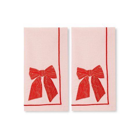 Vondels - Servietten Schleifen 2-er Set Soft Pink