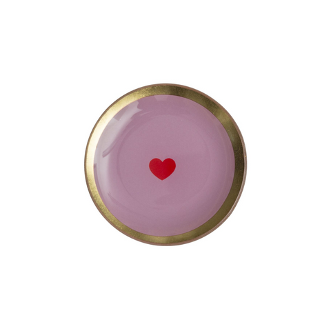 Gift Company - Love Plates Glasteller Herz Rosa