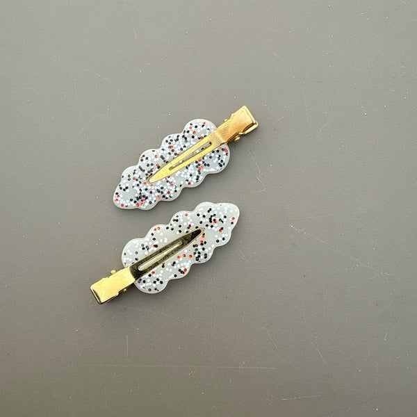 Haarspängchen Set in Creme/Rot