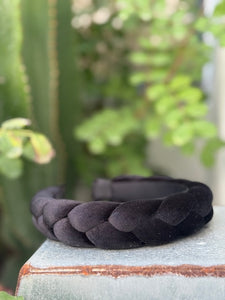 Geflochtenes Haarband „Renata“ Schwarz - Conceptnails by INESSA
