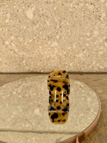 Conceptnails by INESSA - Haarspange „Marlen“ M in Leo Beige Schwarz