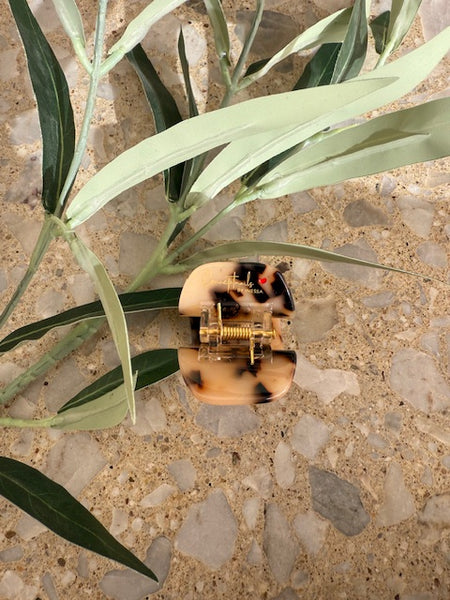 Conceptnails by INESSA - Haarspange „Marlen“ M in Leo Beige Schwarz