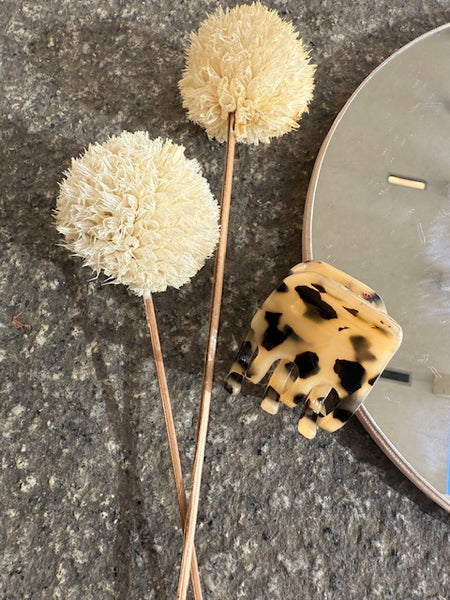 Conceptnails by INESSA - Haarspange „Marlen“ M in Leo Beige Schwarz