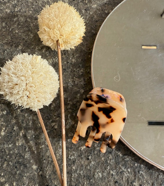 Conceptnails by INESSA - Haarspange „Marlen“ M in Leo Rosebeige Schwarz