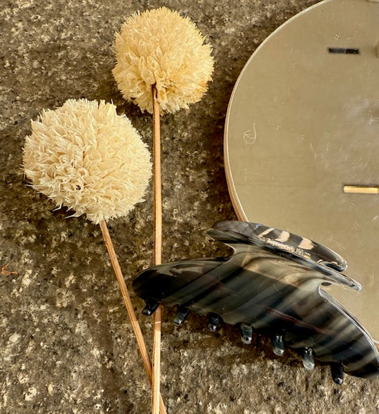 Conceptnails by INESSA - Haarspange „Doreen“ in Hornoptik Grey