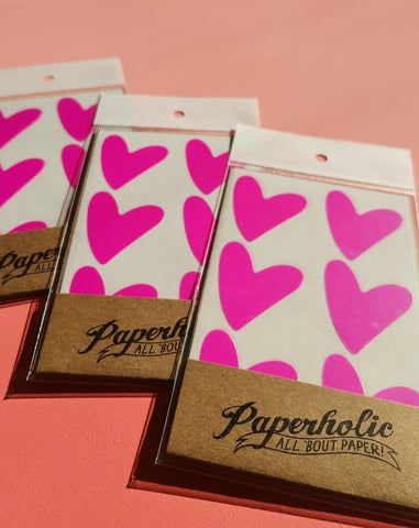 Paperholic - Irregular Hearts Sticker Small Neonpink