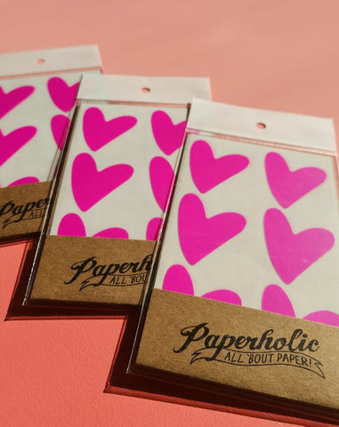 Paperholic - Irregular Hearts Sticker Large Neonpink