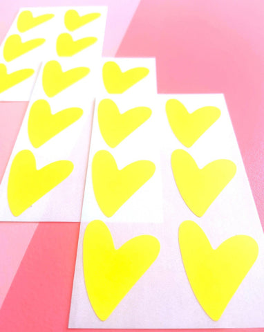 Paperholic - Irregular Hearts Sticker Large Gelb