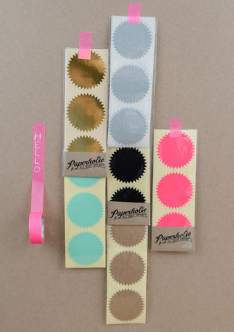 Paperholic - Starburst Sticker Set Large Neonrot