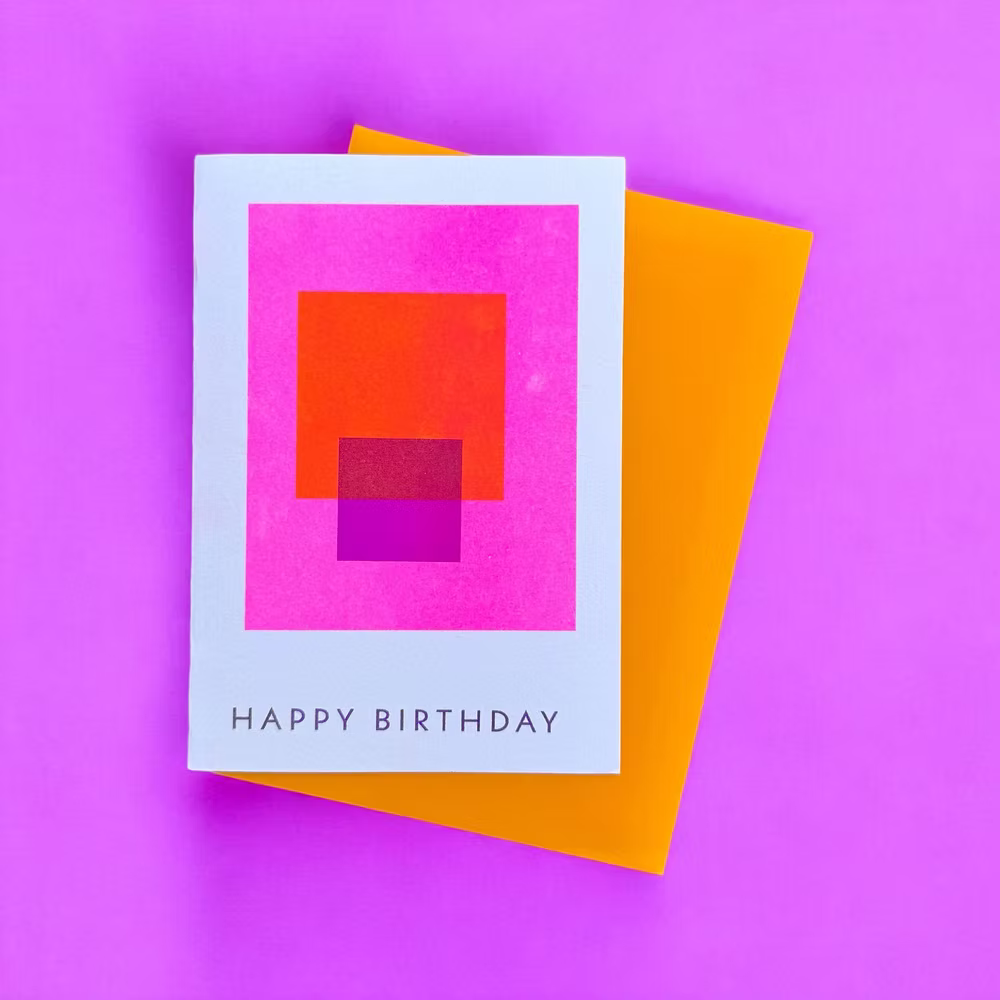 Pinkstories - Grusskarte Bauhaus Quadrat 2