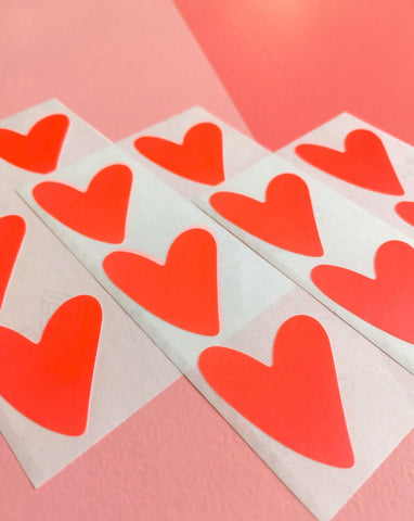 Paperholic - Irregular Hearts Sticker Large Coral