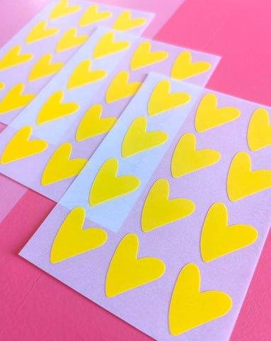 Paperholic - Irregular Hearts Sticker Small Gelb