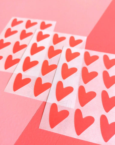 Paperholic - Irregular Hearts Sticker Small Coral