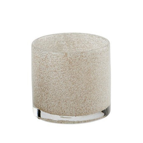 Gift Company - Windlicht Linen Glitzer Hellbeige 8 cm