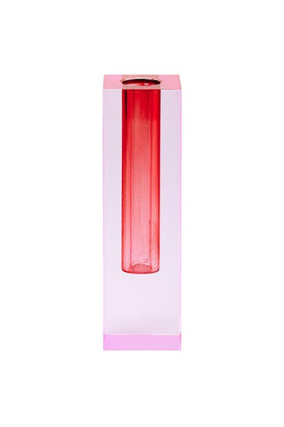 Gift Company - Kristallglas Vase Sari Pink-Rot