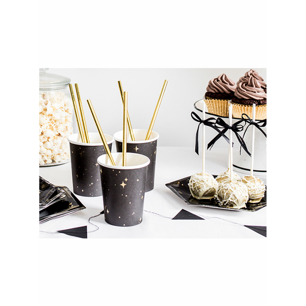 Premioloon - Pappbecher Set 260ml Black Stars