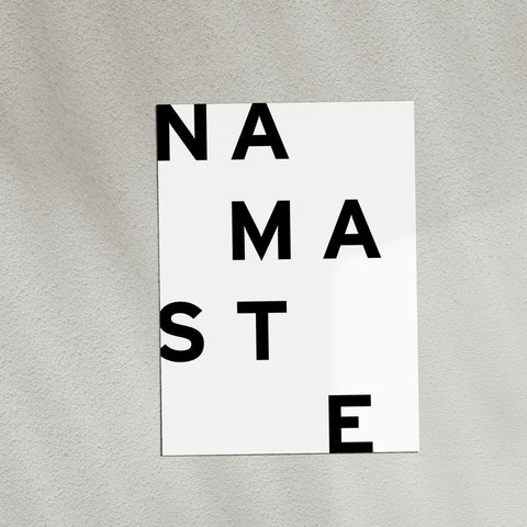 Love Is The New Black - Postkarte Namaste