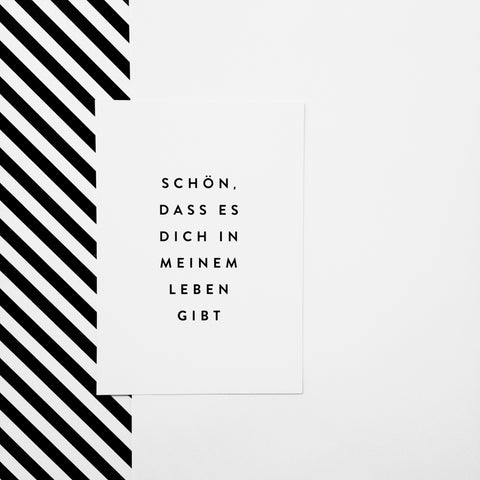 Love Is The New Black - Postkarte Schön