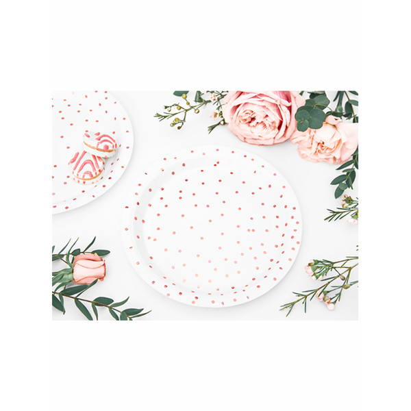 Premioloon - Pappteller Set White Dots